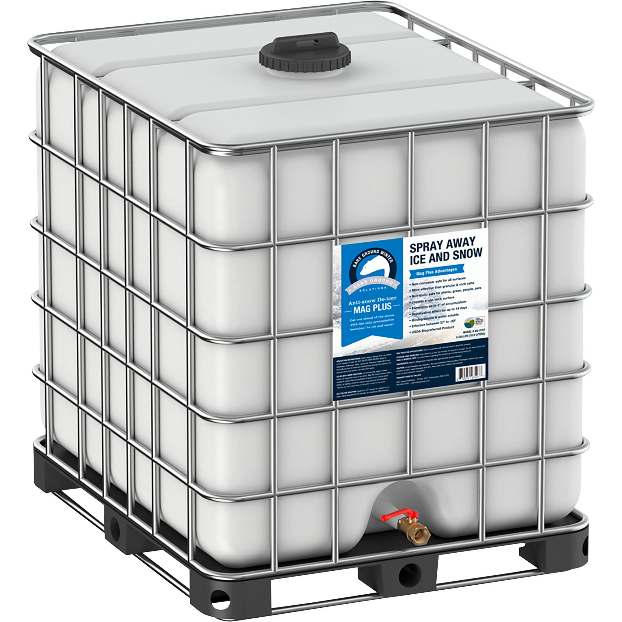 Bare Ground Liquid Mag Chloride Corrosion   Inhibited Liquid Deicer, 275 Gallon, Model# BG-275T